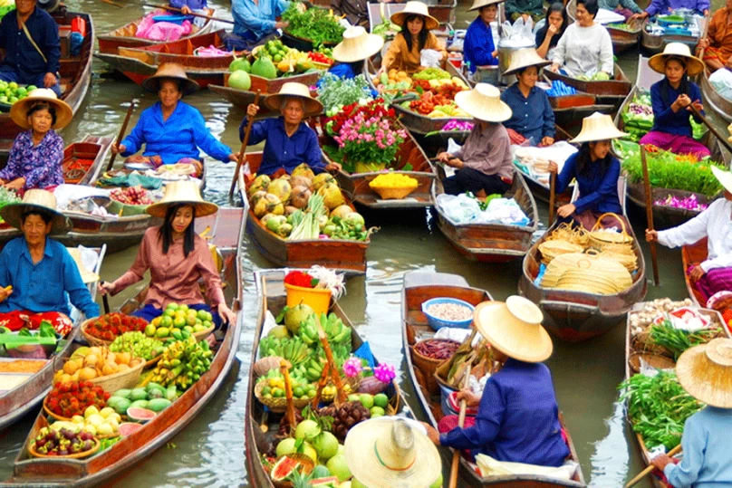 Bangkok - Darnern Saduak - Floating market - Kanchanaburi