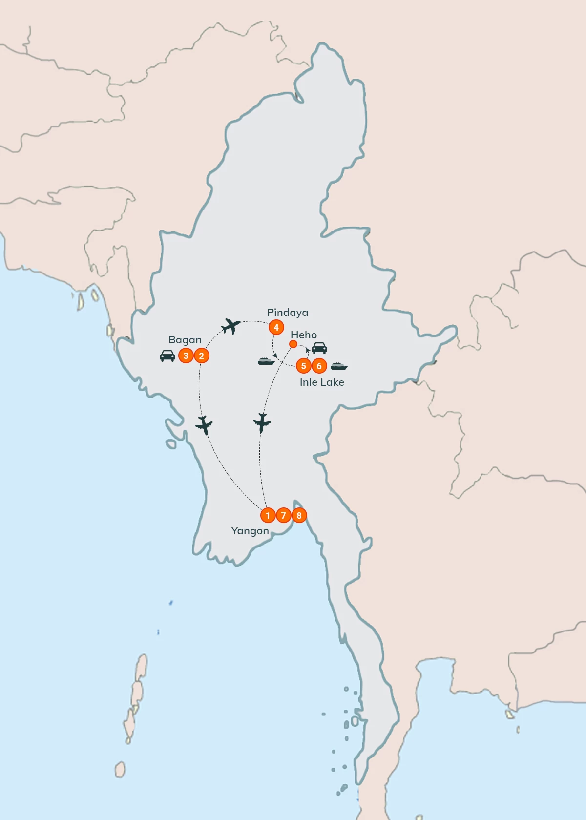 map Treasures of Myanmar