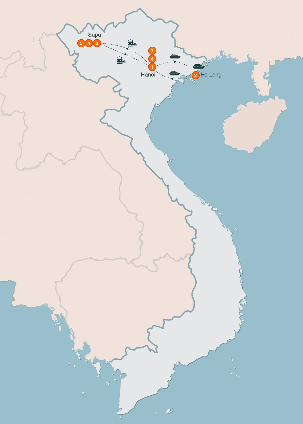 map Spiritual North of Vietnam