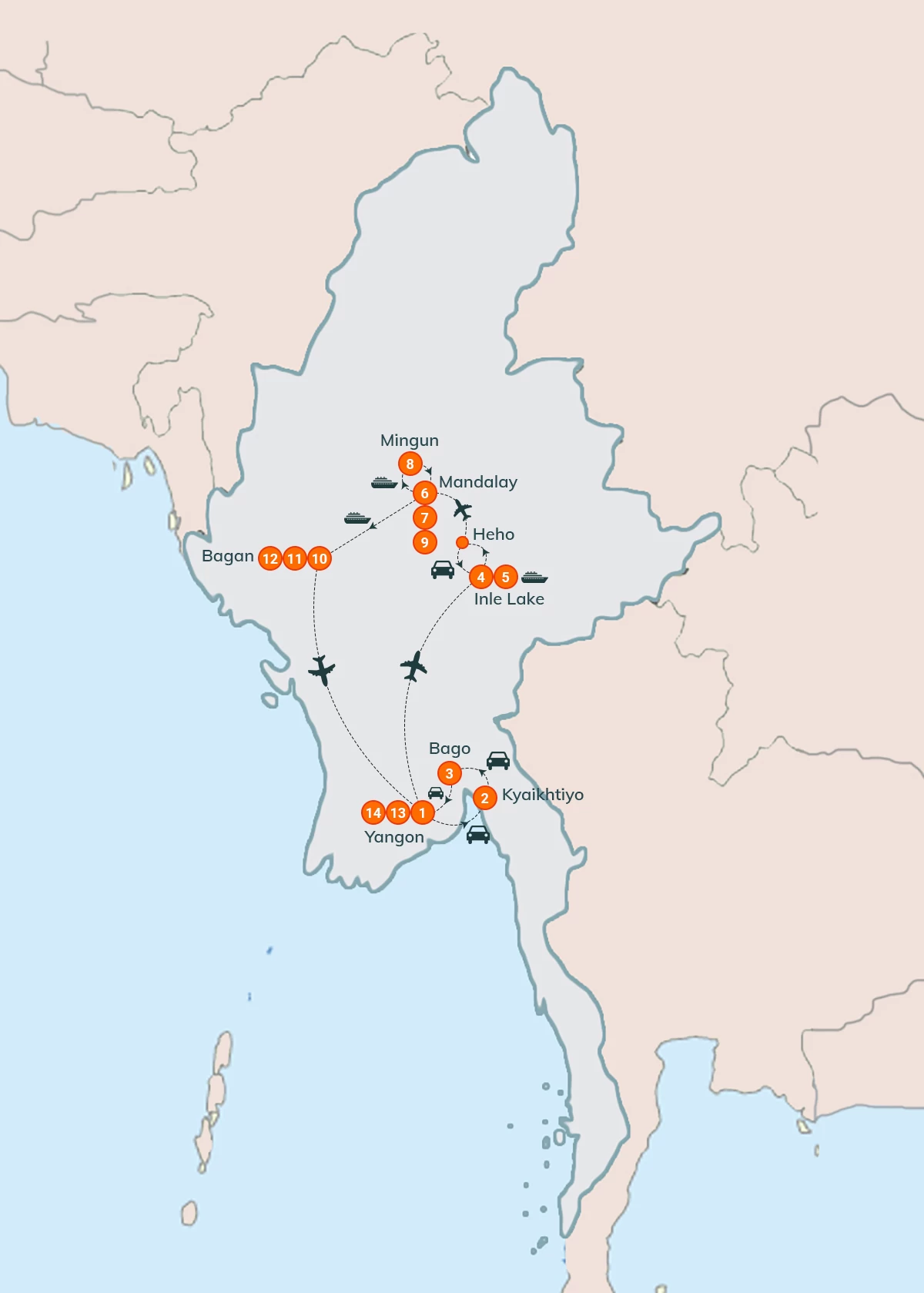 map The Best of Myanmar