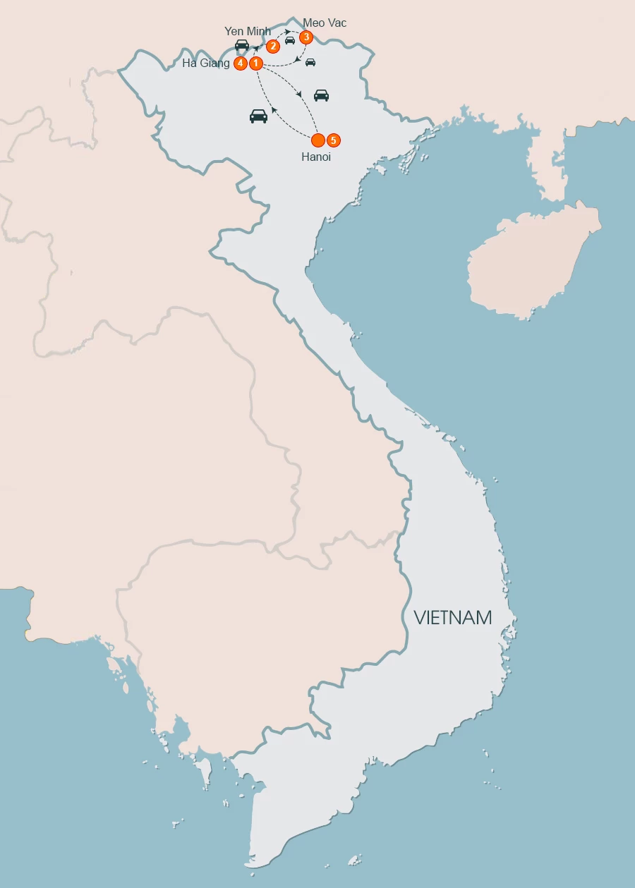 map Visit Remote Hilltribe Villages in North Vietnam 5 Days